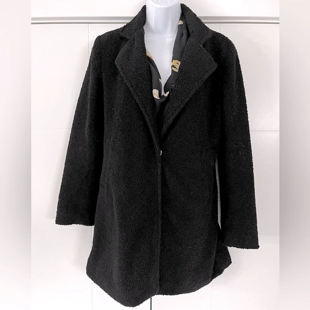 Maccs ❤️ the label/ Sherpa Teddy jacket/ Snap buttons/ Oversized/ Size US XS - Picture 4 of 12
